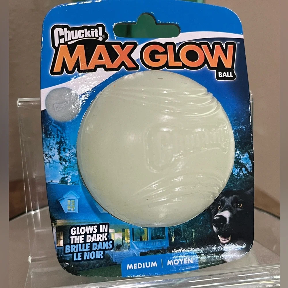Chuckit! Max Glow Ball, Glow-in-the-Dark Medium size ball, new!